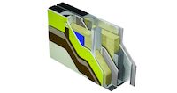 Višeslojni kompozitni zid Aquaboard za vanjsku upotrebu robne marke Siniat sastoji se od metalne potkonstrukcije, mineralne vune itd.