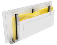 Pregradni zid tip S s dva sloja NIDA gipskartonskih ploča i metalnim profilima namijenjenim za zvučnu izolaciju.